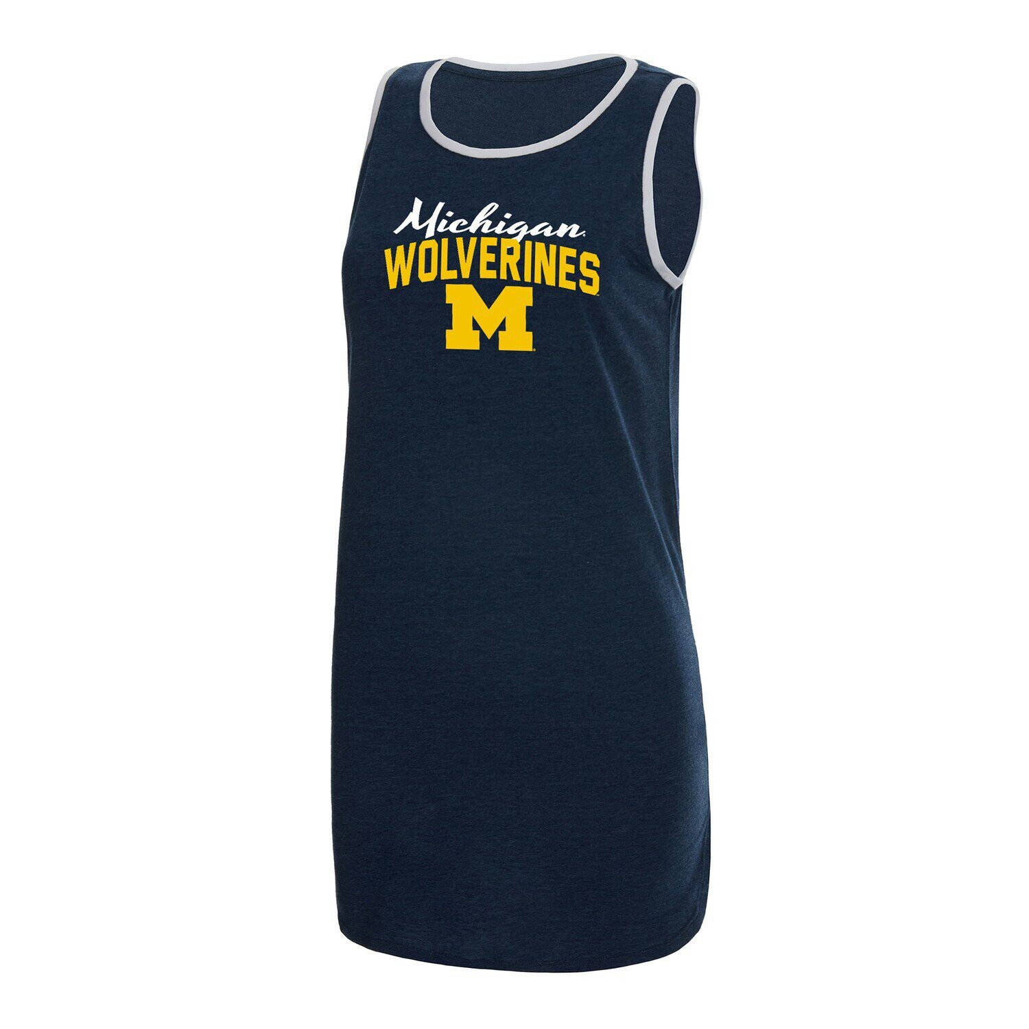 

Женская ночная рубашка на бретелях Concepts Sport Navy Michigan Wolverines
