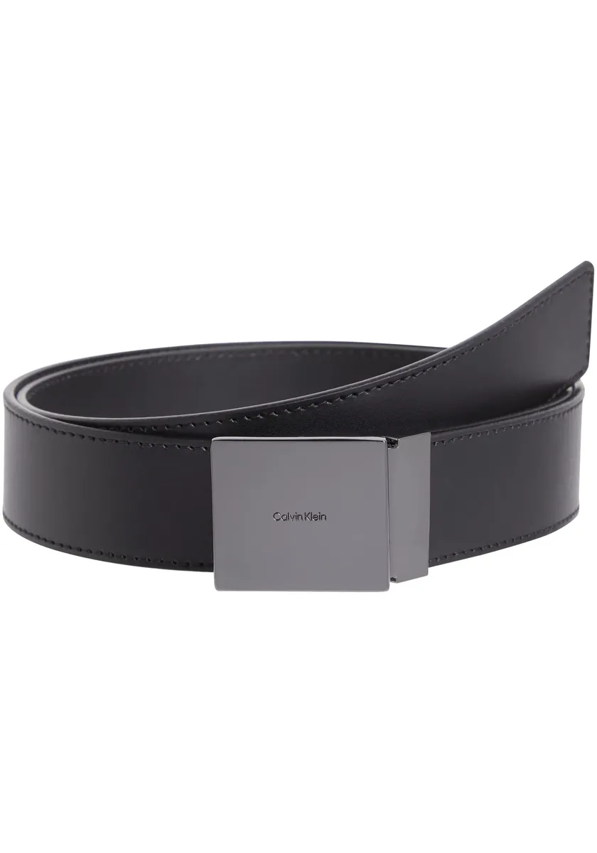 

Кожаный ремень Calvin Klein "ADJ CASUAL PLAQUE 35MM", цвет Ck Black