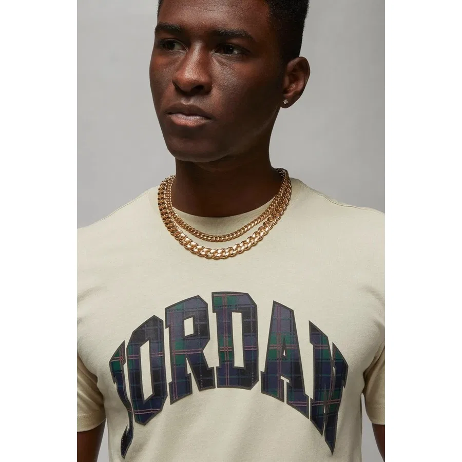Футболка Nike Jordan Holiday Ss Crew, Бежевый — фото 3