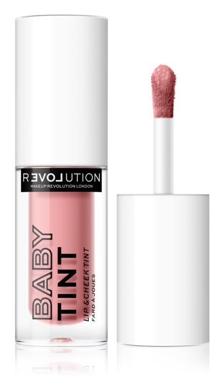 

Конфеты жидкие румяна для губ и щек Revolution Relove Baby Tint, оттенок Rose 1,4 мл