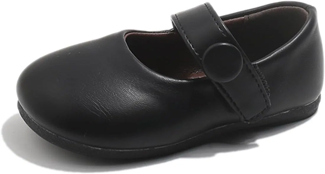 Детские туфли Мэри Джейн для девочек с мягкой подошвой Ctreela, Black — фото 3
