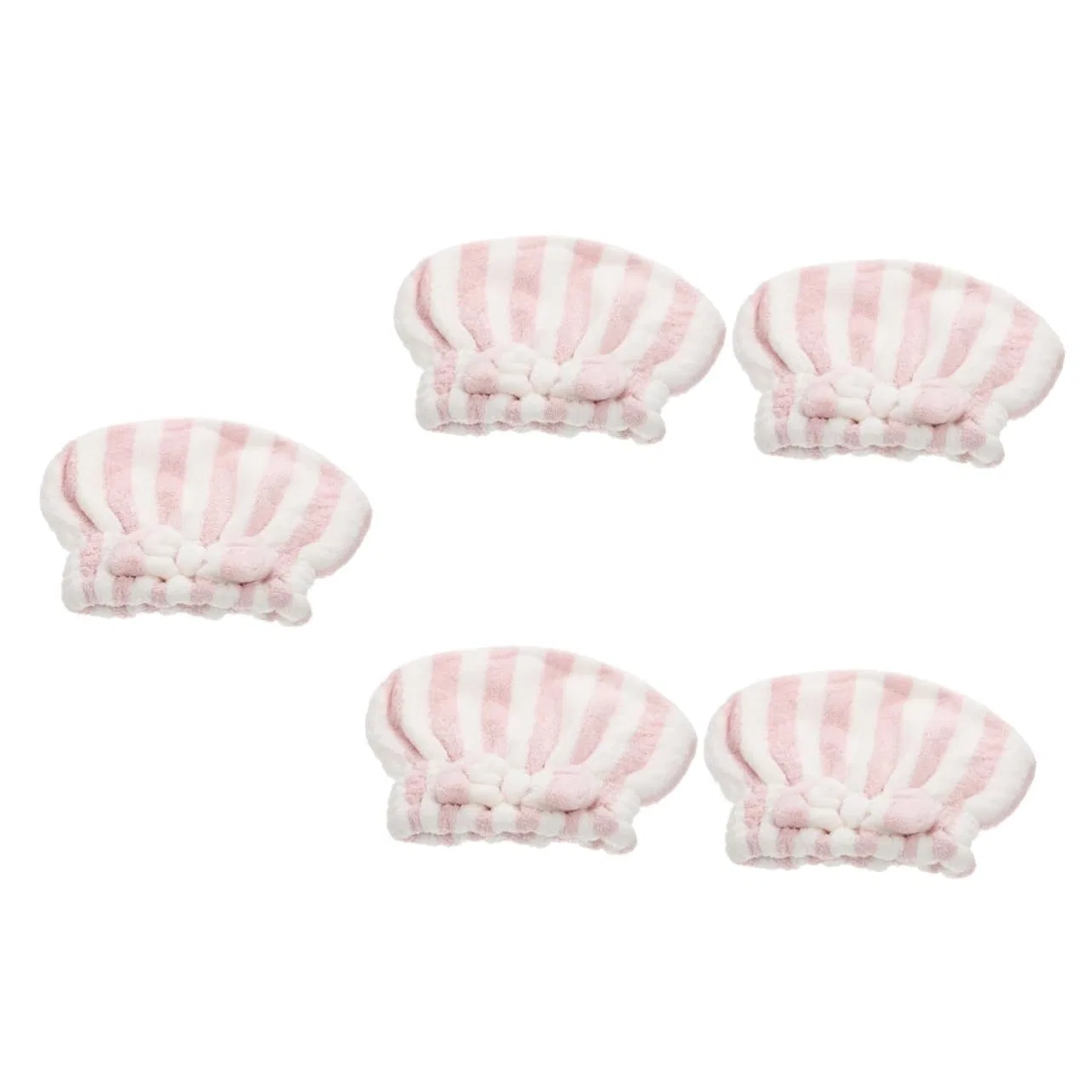 Набор шапочек для душа из микрофибры Housoutil, 5 шт, 28x25 см, Rosa