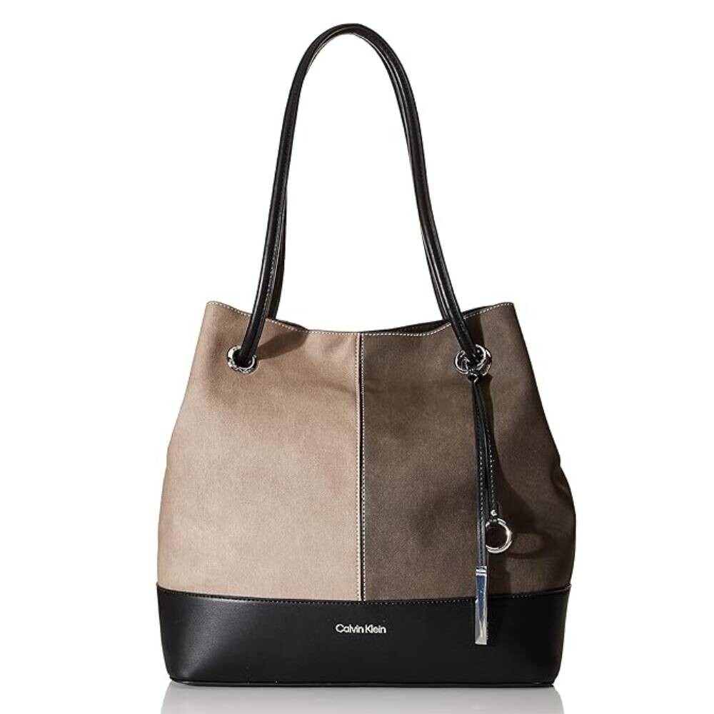 

Сумка-тоут Calvin Klein Gabrianna Bubble Lamb North, коричневый/серый/бежевый