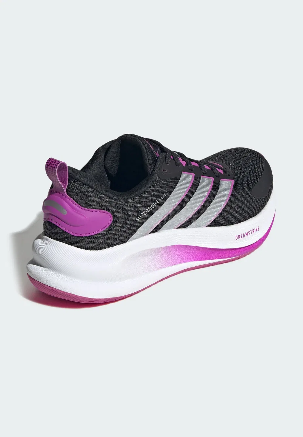 Supernova ease 2 j - кроссовки для бега по улицам Adidas Performance, Core Black Silver Met Purple Burst — фото 4