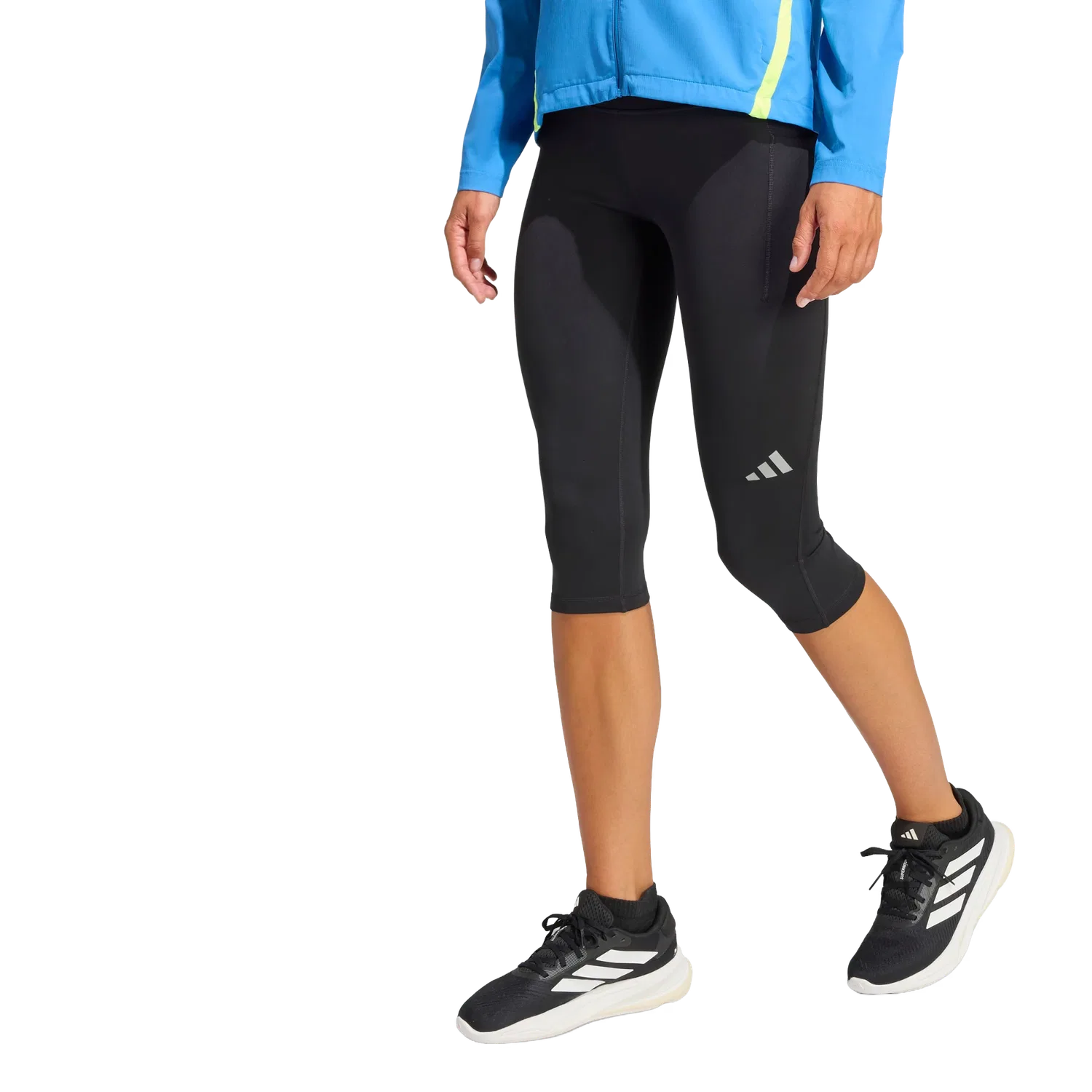 Женские беговые леггинсы 3/4 Climacool Adidas, черный — фото 2
