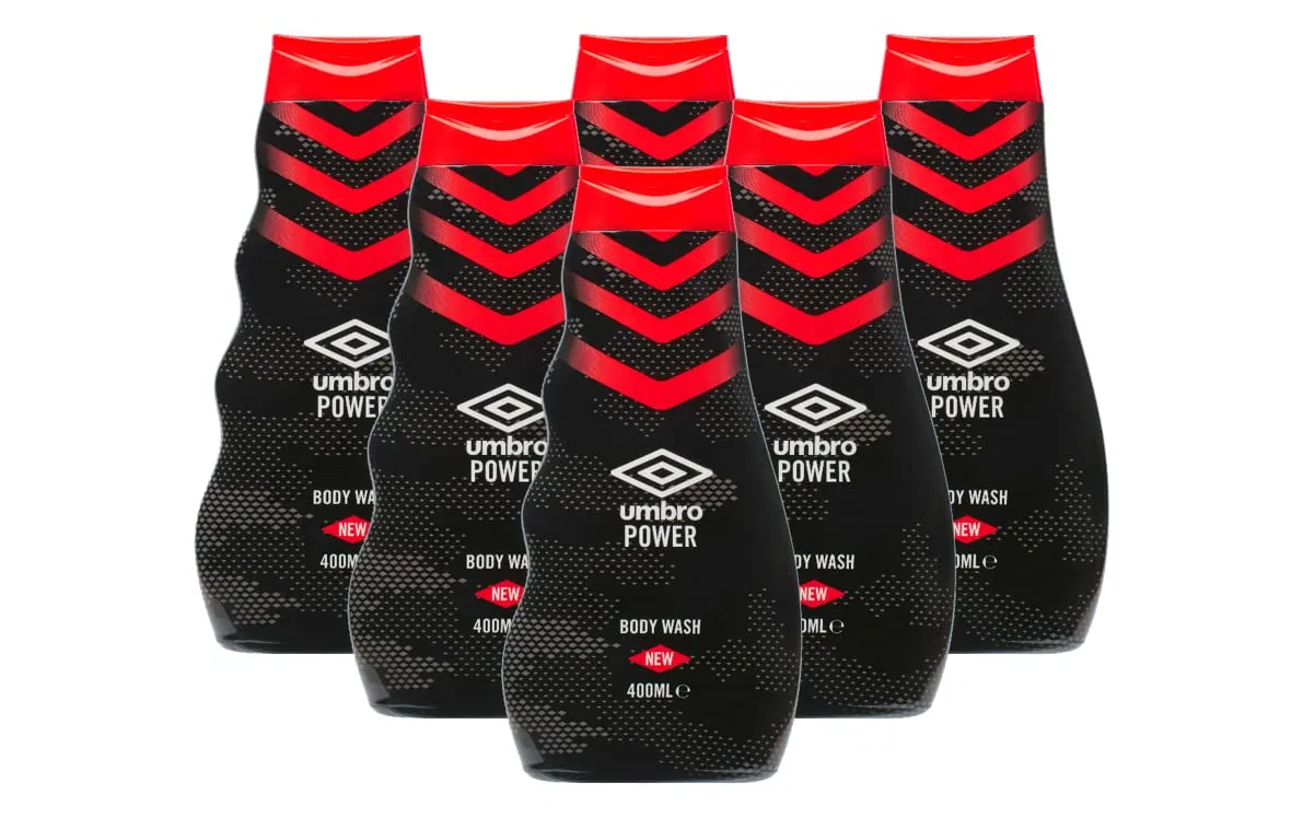Гель для душа Umbro Bodywash Power, набор 6x400мл, Fresh