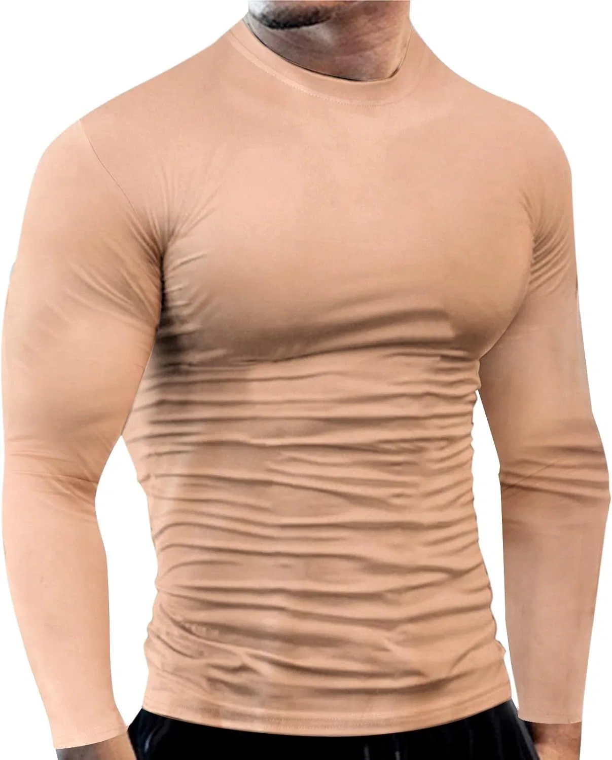 Мужская компрессионная футболка длинный рукав Quick Dry, Khaki
