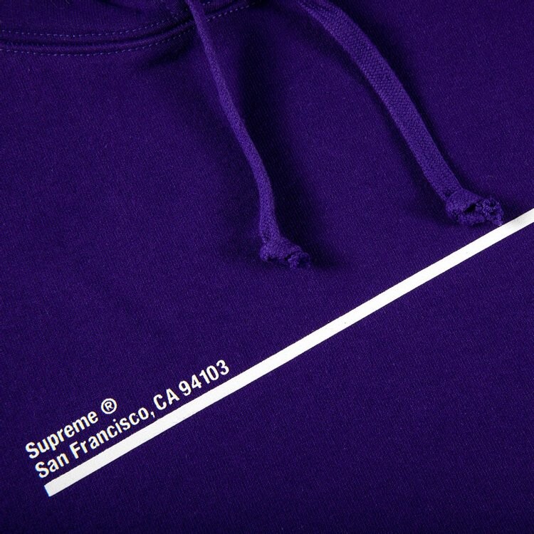 Толстовка Supreme Shop Hooded Sweatshirt - San Francisco 'Purple', фиолетовый — фото 3