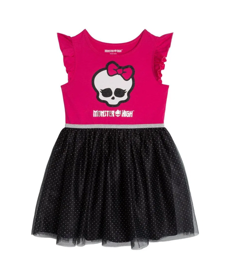 Платье-туту с принтом Skullette Monster High, Fuchsia Skullette
