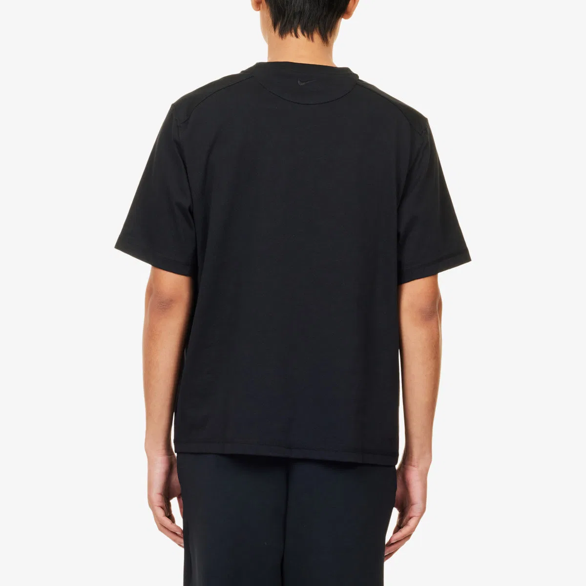Тканая футболка Dri-fit с принтом логотипа и текста Nike, черный/темно-серый — фото 4