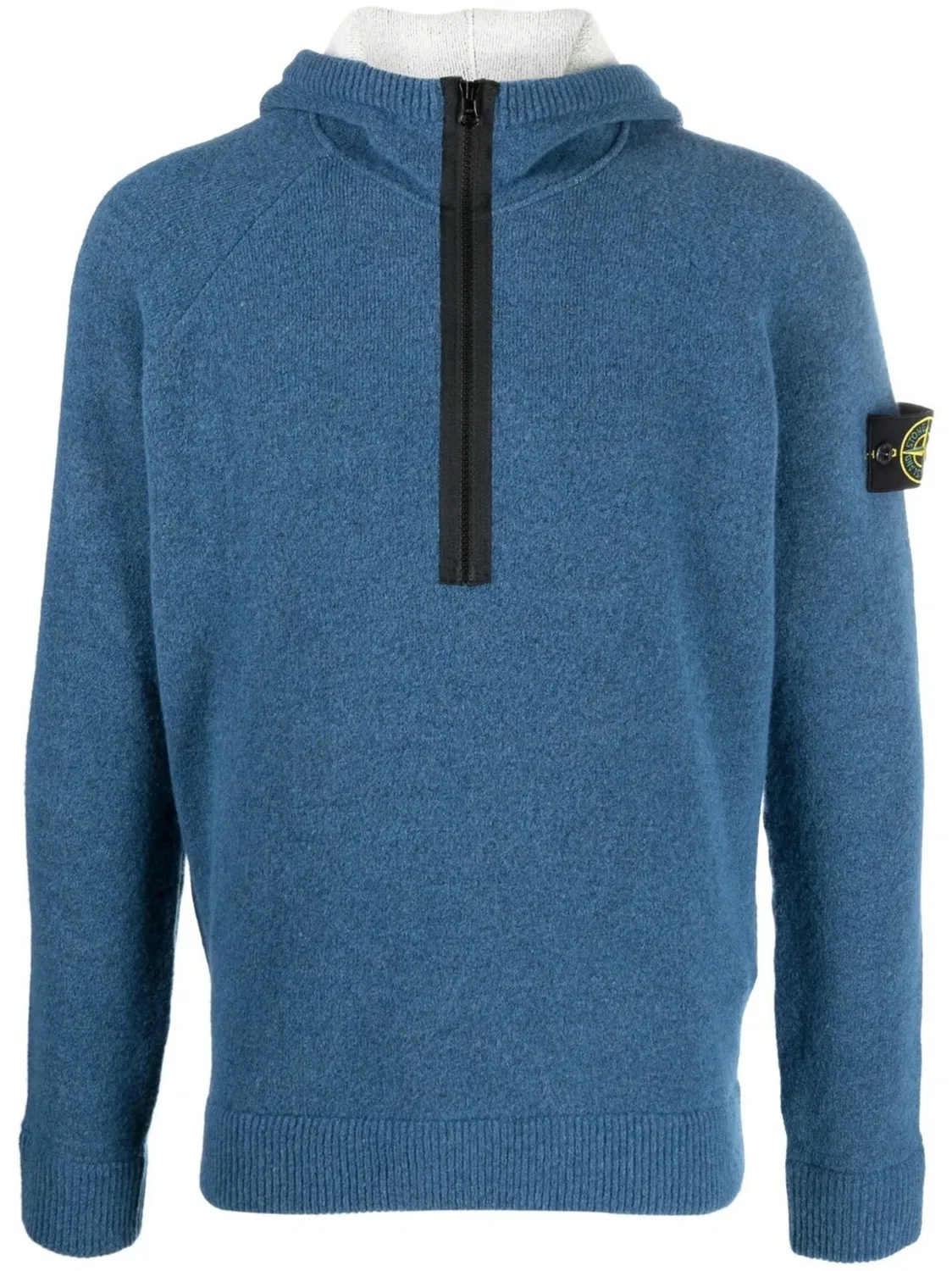 Худи с логотипом впереди Stone Island, синий
