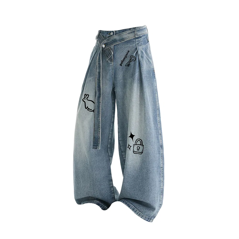 Детские джинсы свободного кроя с широкими штанинами PAL ONGACO, Light Blue