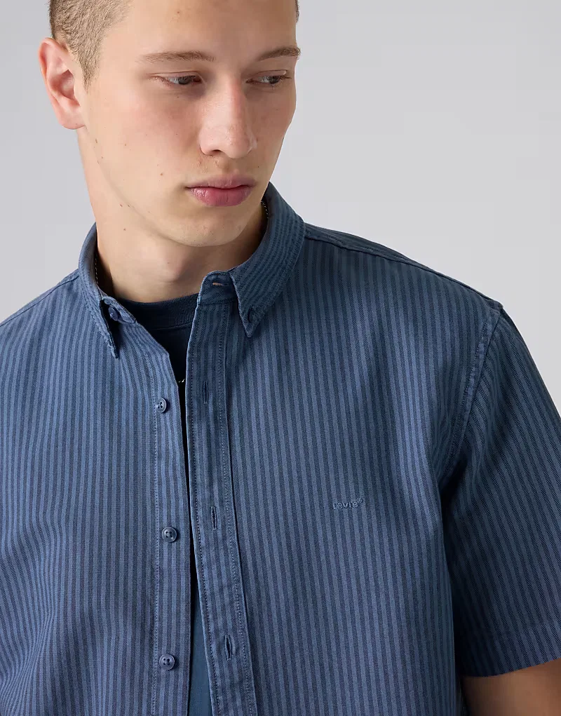 Рубашка authentic с коротким рукавом на пуговицах Levi's, синий — фото 3