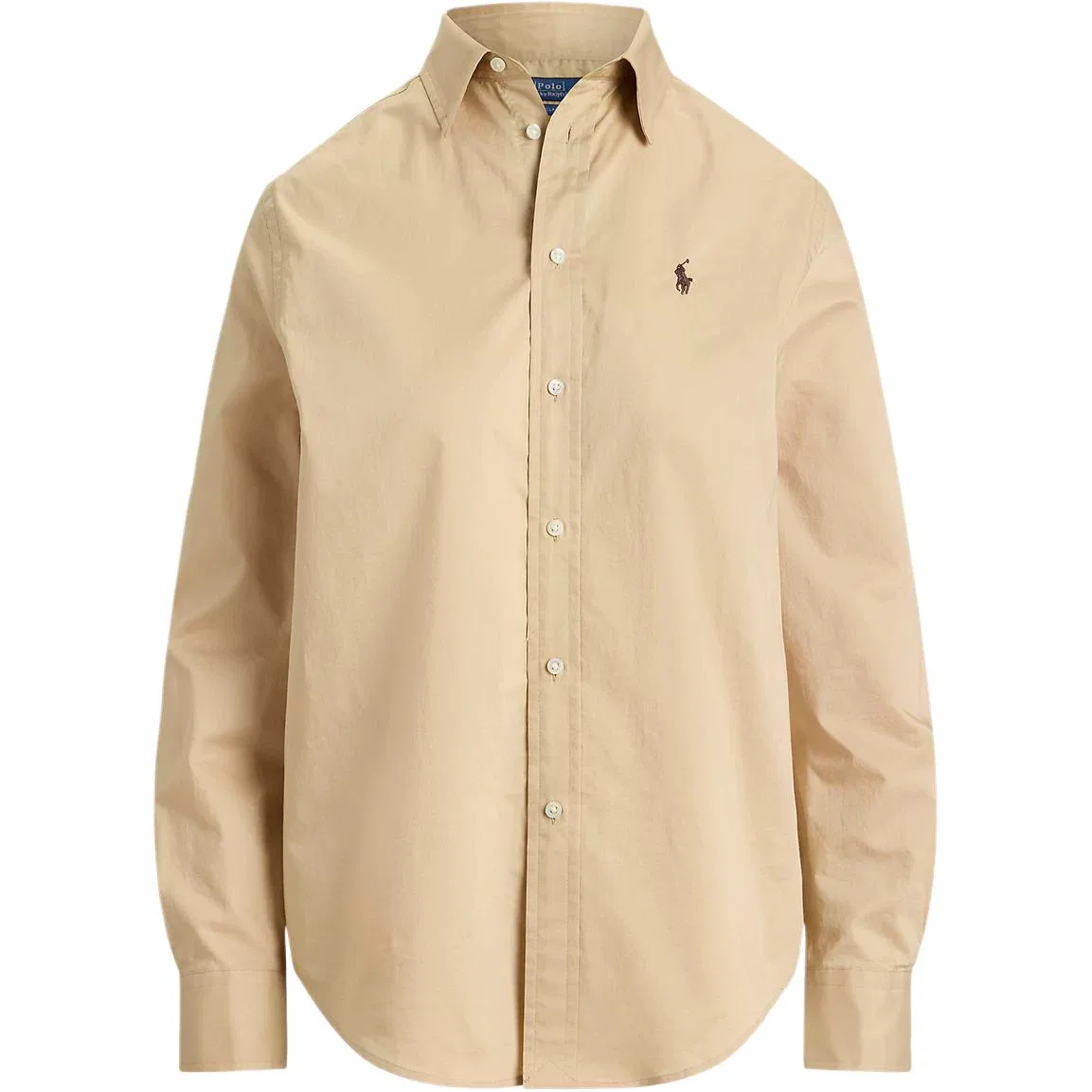 Женская рубашка с лацканами прямого кроя Brown Yellow Polo Ralph Lauren — фото 3