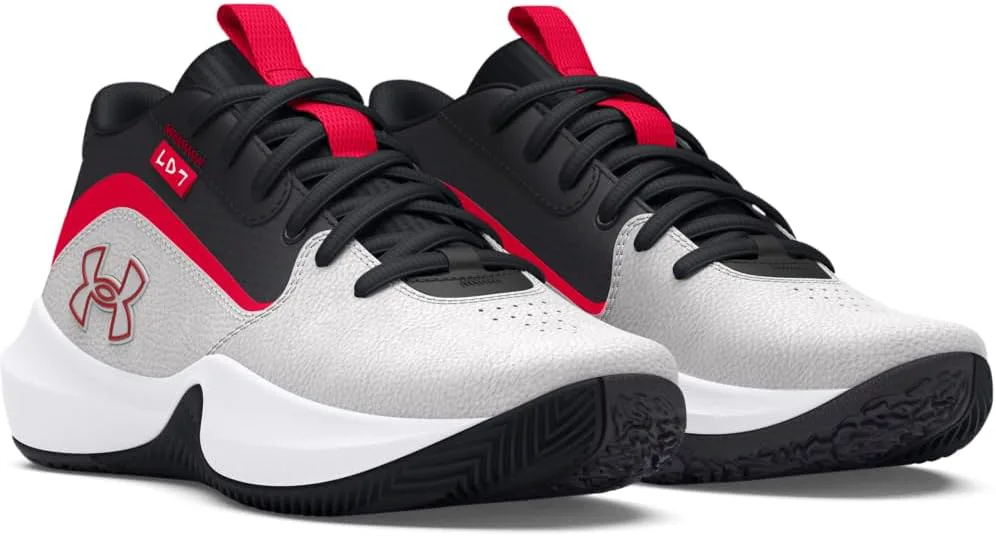 

Баскетбольные кроссовки Under Armour для детей школьного возраста Lockdown 7, серый/красный
