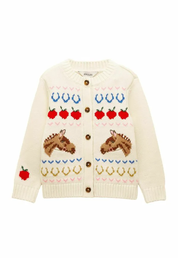 Кардиган пиппа стандартного кроя Joules, Cream Horse
