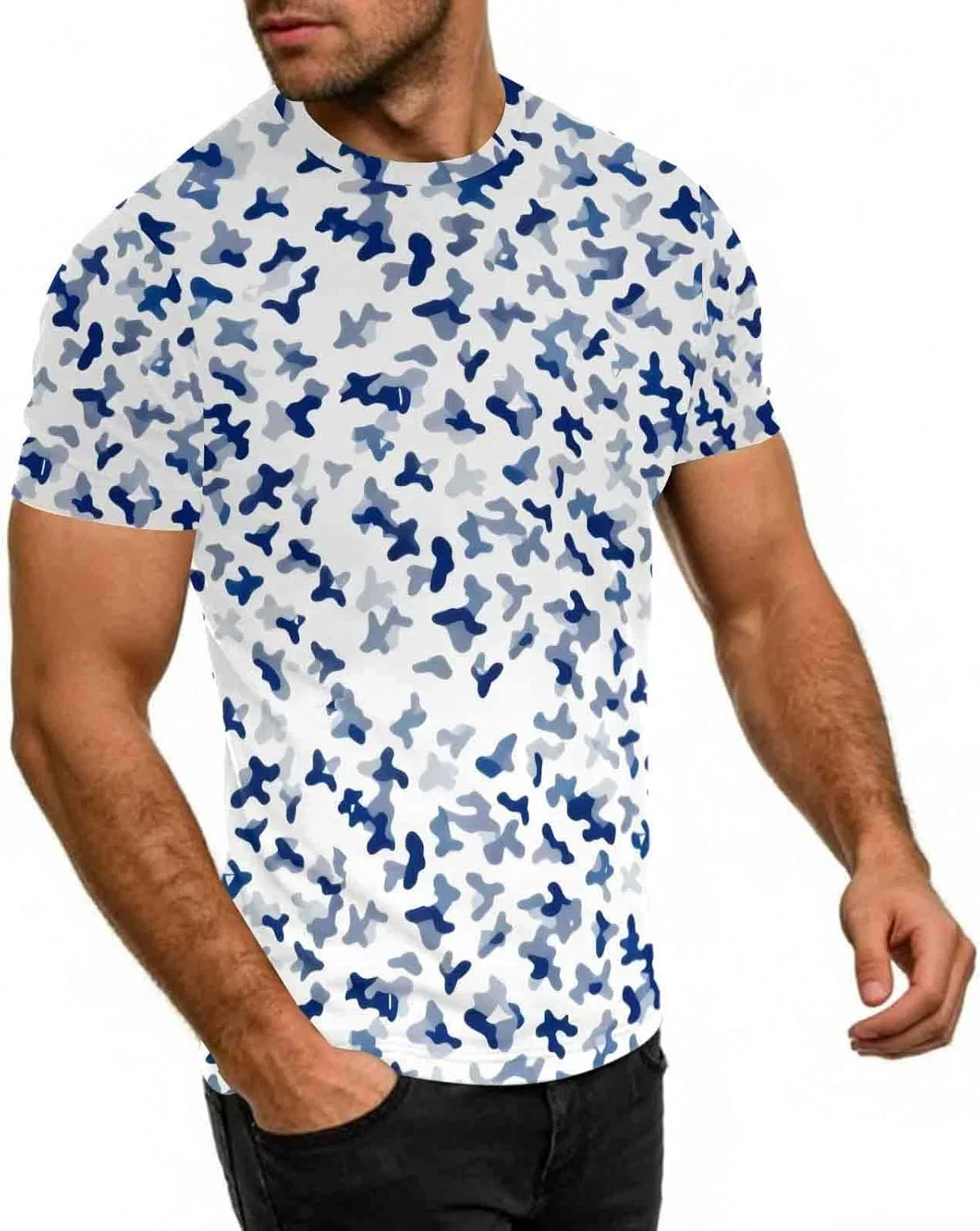 Мужская футболка с камуфляжным принтом camo t shirt Generic, Camouflage — фото 3