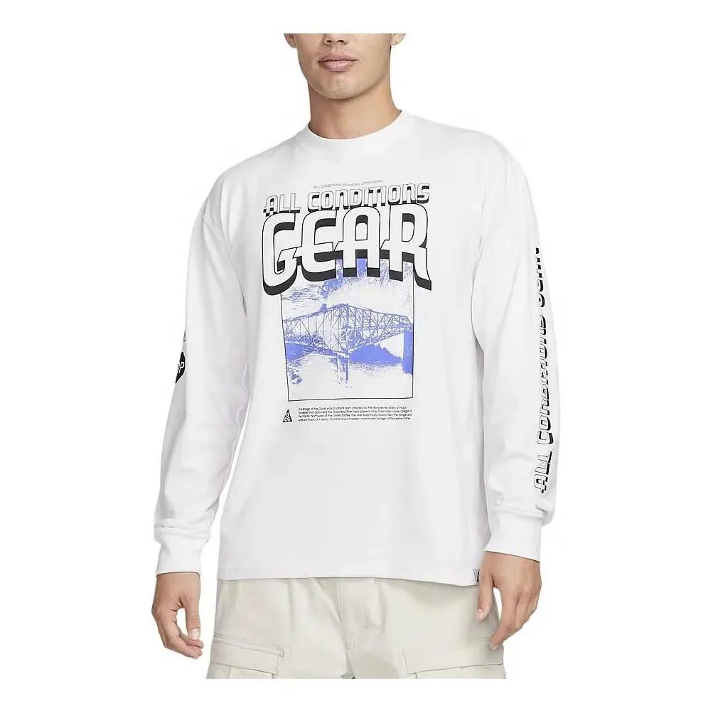 Лонгслив с принтом ACG Nike, белый