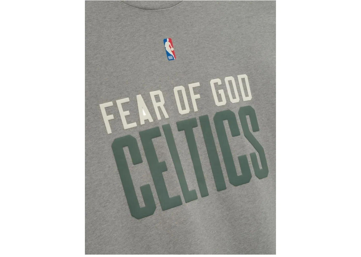 Мужская футболка с принтом Fear of God Essentials Celtics 90's Tee, Concrete Heather — фото 3