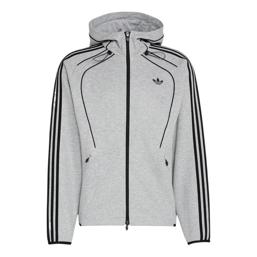 Мужская куртка Spacer Teamgeist 26 Cutline Fullzip Hoodie Asia Sizing 'Black Grey Heather' adidas, Black/Grey Heather