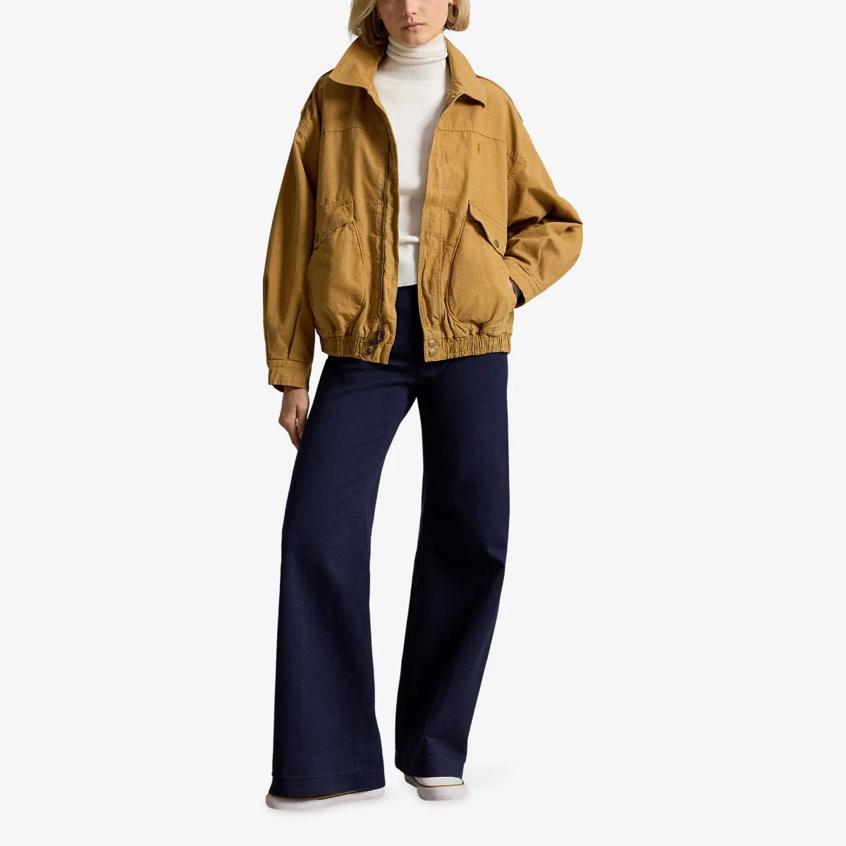 Куртка свободного кроя из хлопкового холста с высоким воротником Polo Ralph Lauren — фото 2