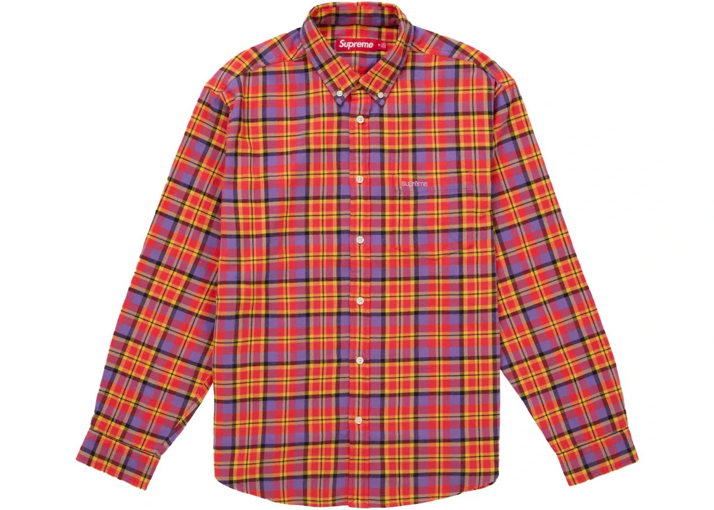 Мужская клетчатая фланелевая рубашка Supreme Shirt (FW25), Orange