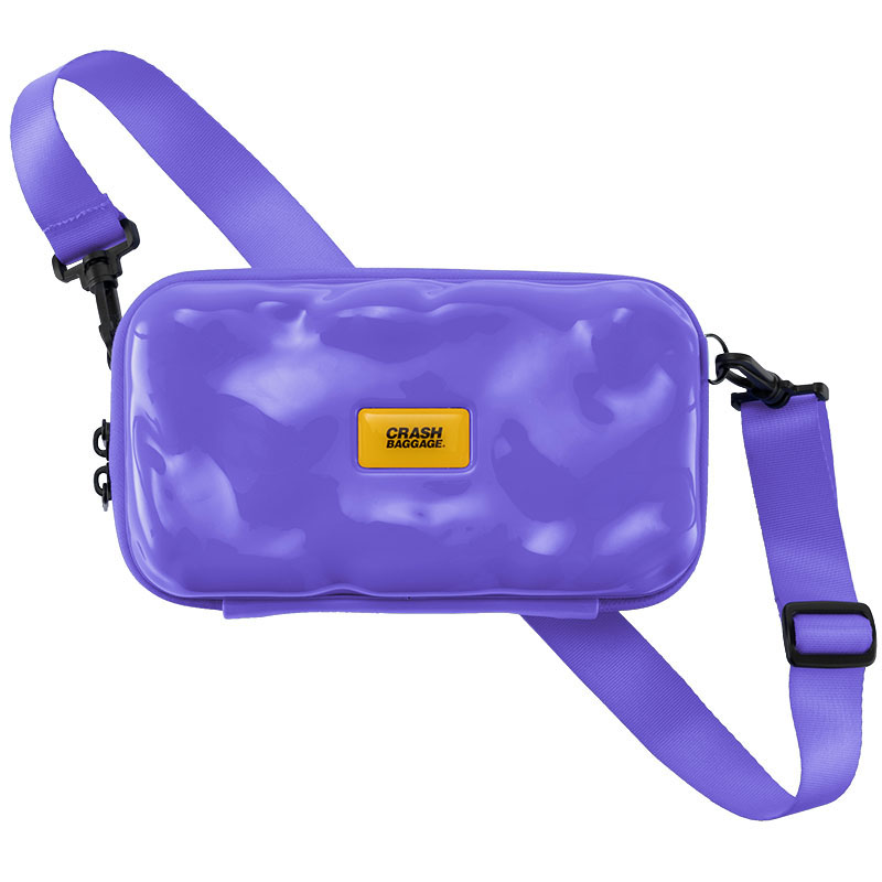 

CrashBaggage Блестящая кожаная поясная сумка унисекс, Lavanda