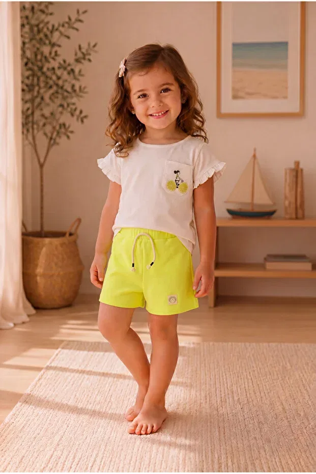 Детские шорты для девочек хлопковые Zumi Baby Kids, Green