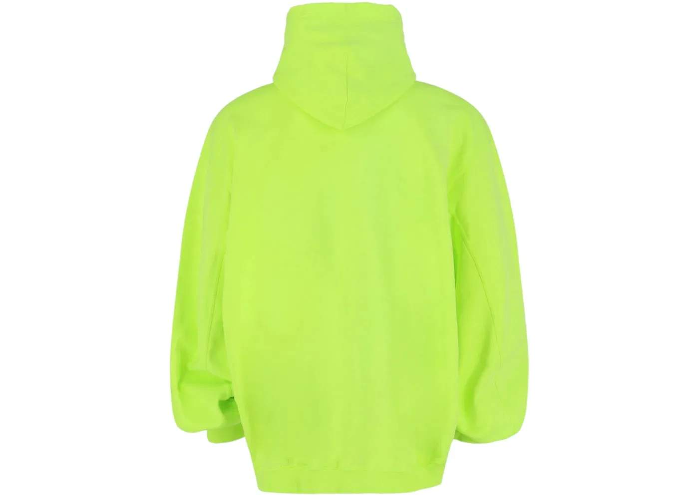 Мужской худи с принтом Caps Destroyed Graphic Print Balenciaga, Yellow Fluorescent/White — фото 2