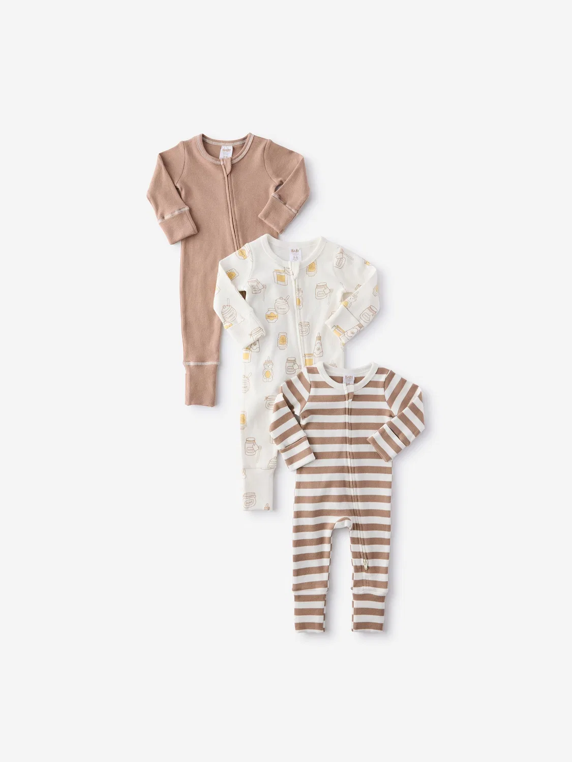 Комбинезон для новорожденных Cotton On, 3 шт., коричневый