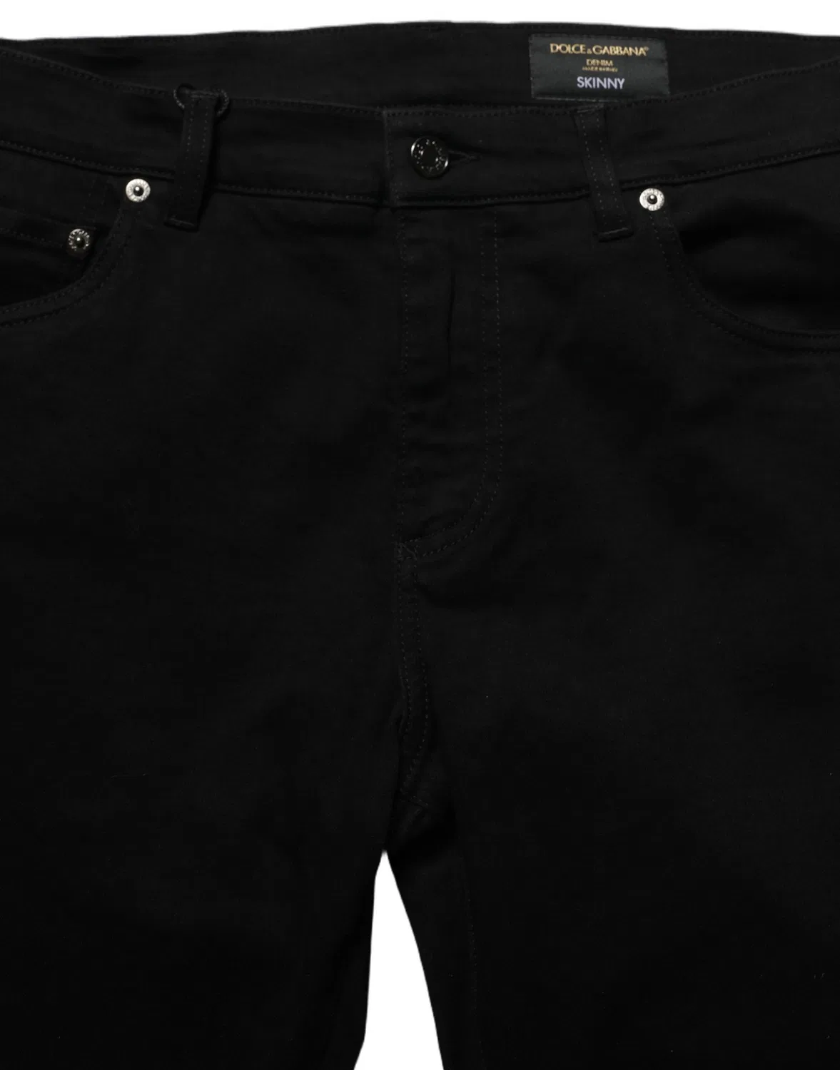 Мужские джинсы скинни с пятью карманами 52 IT Skinny Denim Jeans Dolce & Gabbana, Black