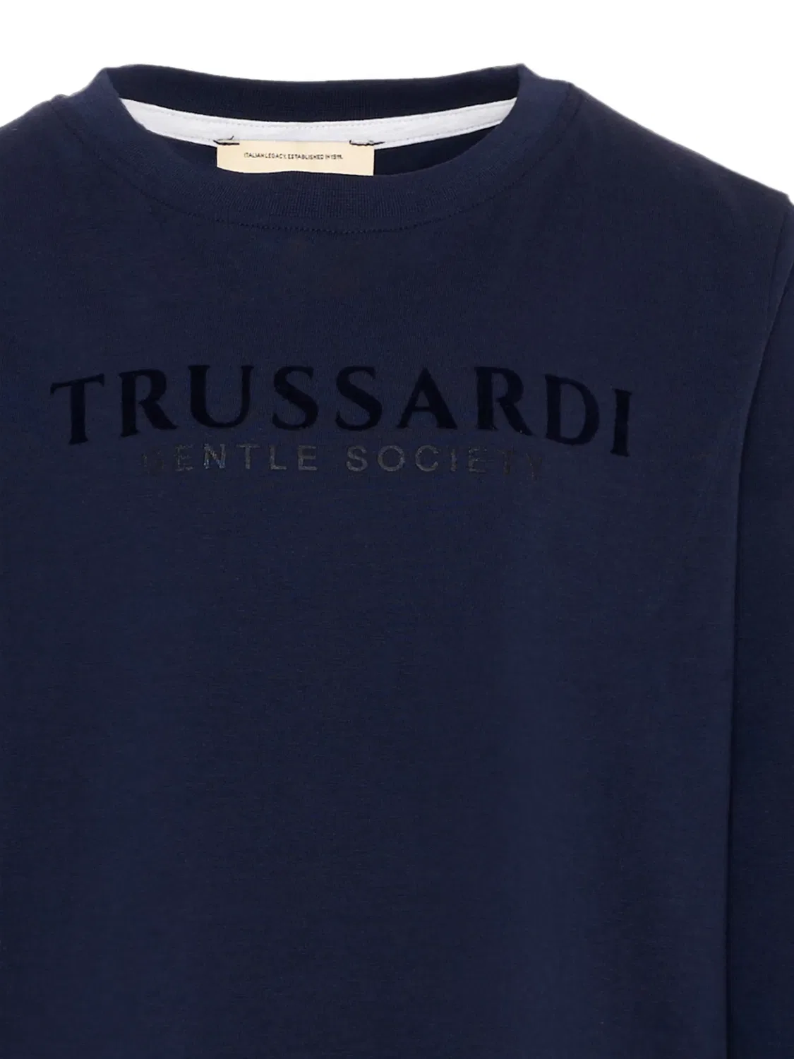 Лонгслив с логотипом Trussardi Junior, синий — фото 3