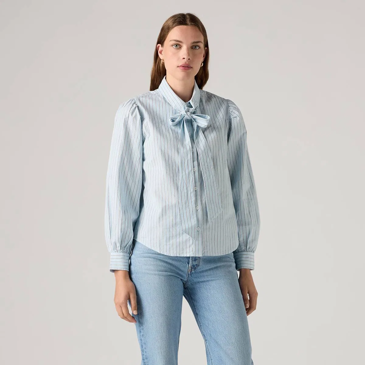 Рубашка в стиле вестерн Judice Levi's, Sherman Stripe Angel Falls - Blue — фото 3