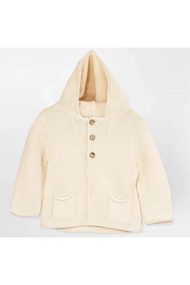 Детский кардиган с капюшоном Minora, Beige