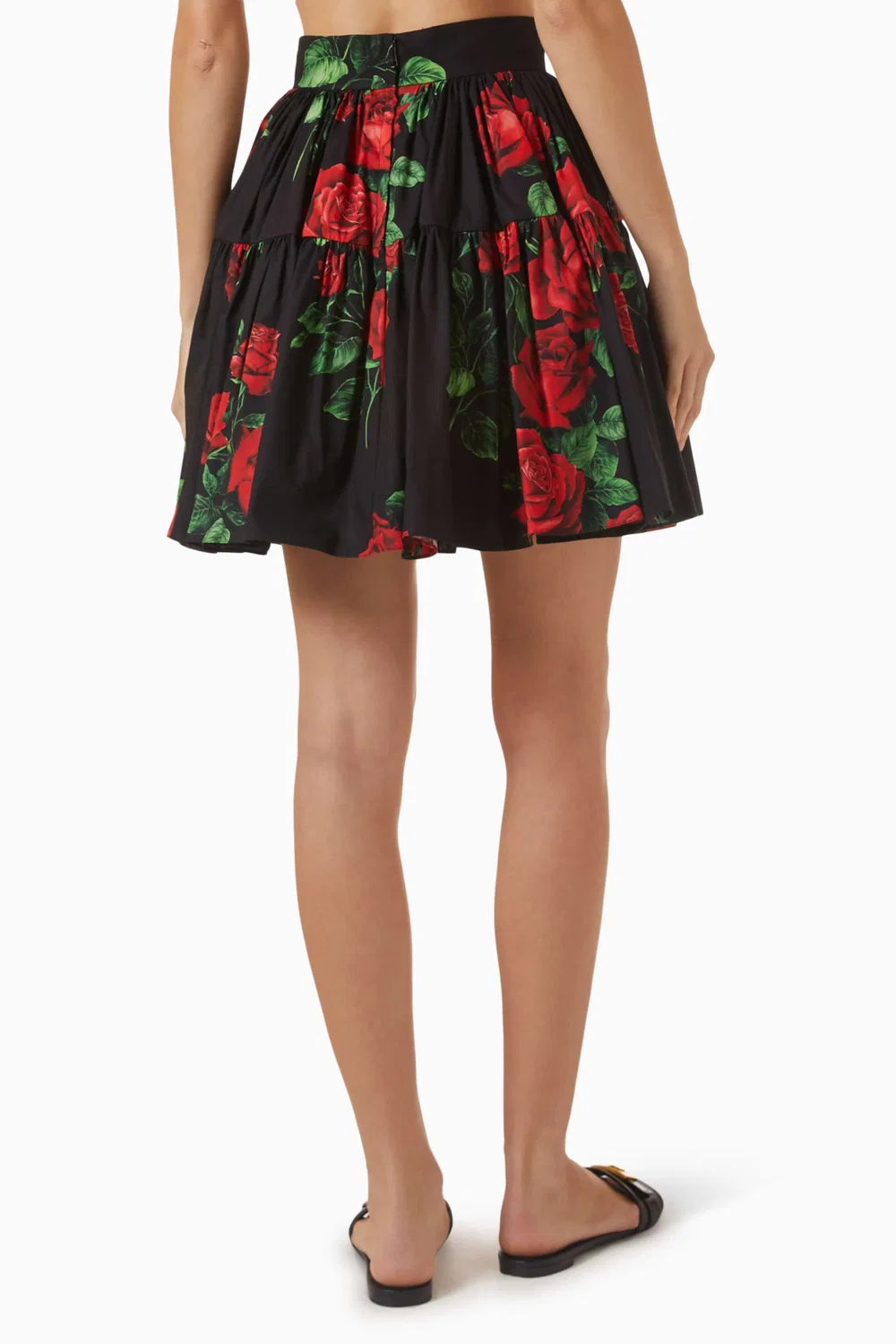 Юбка мини с принтом роз Dolce & Gabbana — фото 3