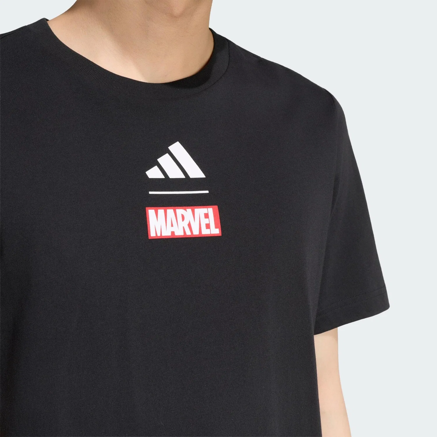 Мужская футболка с принтом MARVEL SPIDER-MAN Adidas, Черный — фото 4