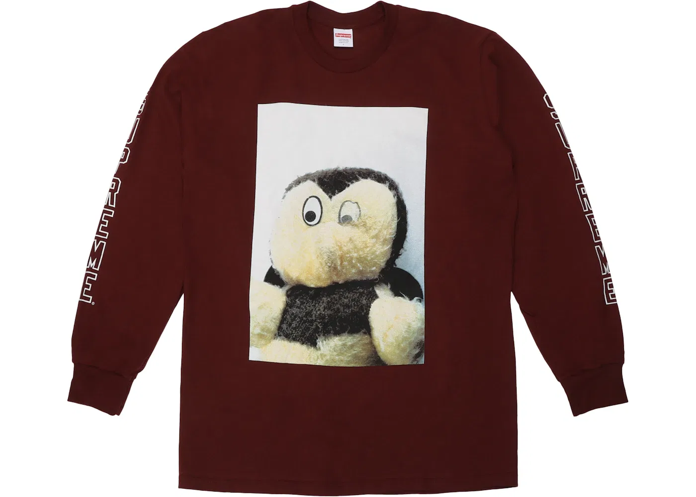 Детская футболка с длинным рукавом Supreme Mike Kelley AhhYouth! L/S Tee, Burgundy