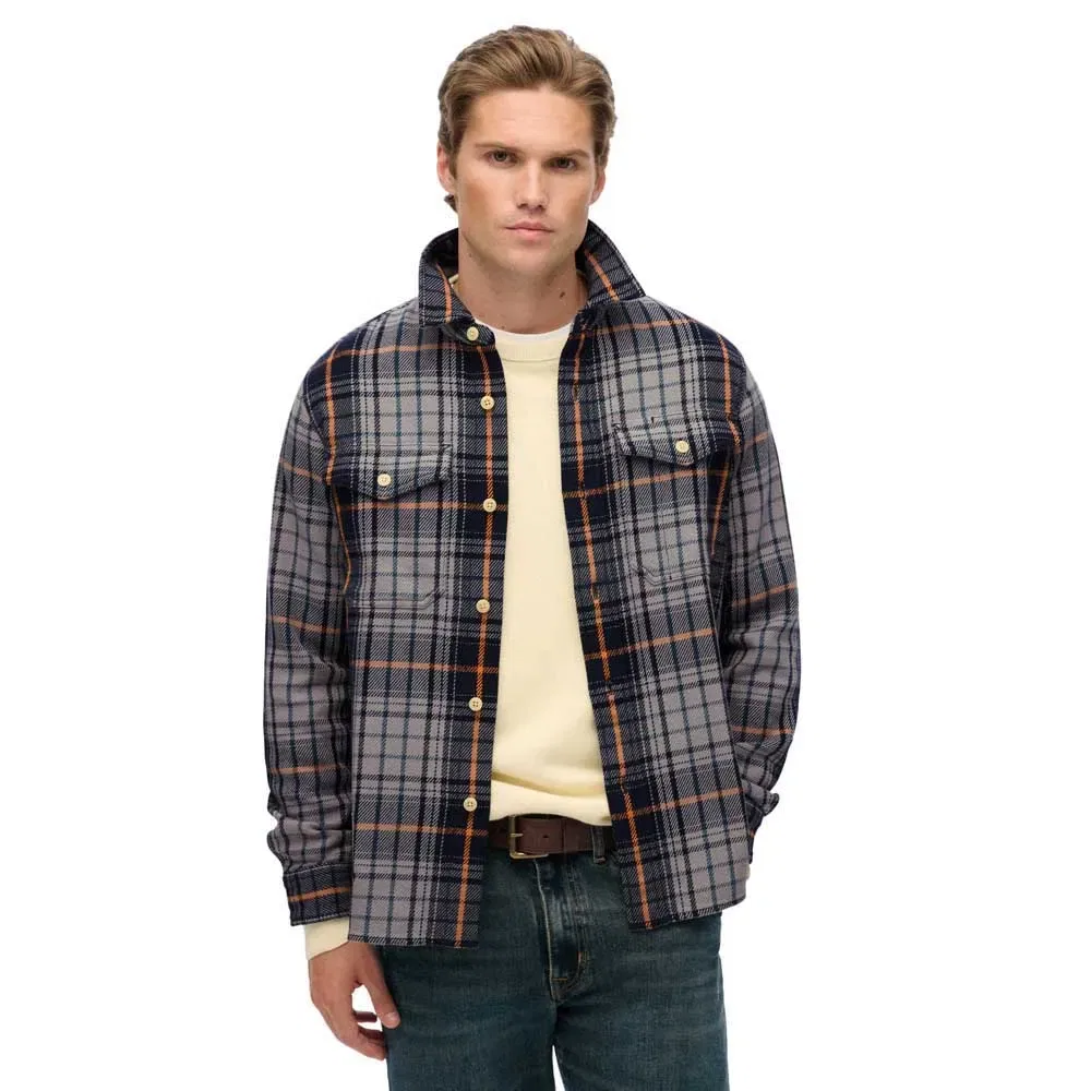 Рубашка с длинным рукавом Merchant Superdry, серый