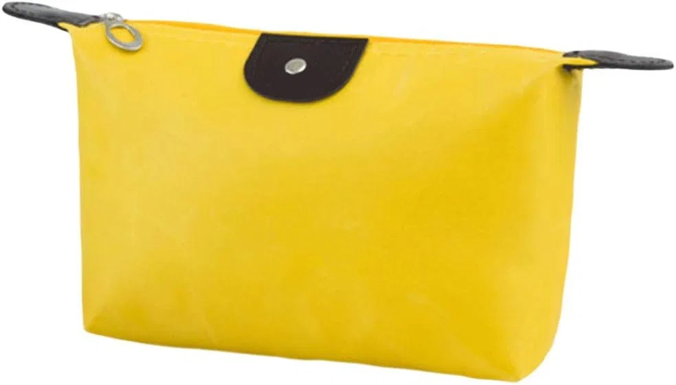 Косметичка-кнедлик нейлоновая водонепроницаемая на молнии, Yellow Generic
