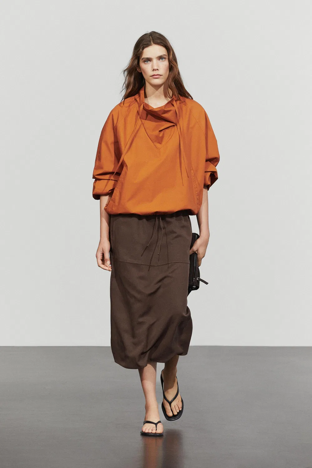 Техническая куртка-бомбер Massimo Dutti, оранжевый