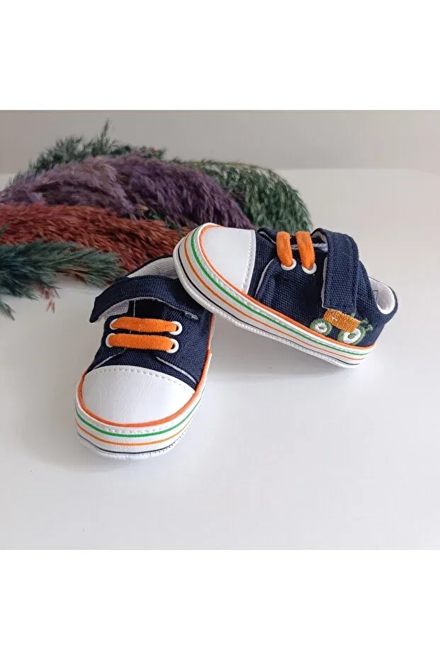 Детские ботинки для мальчиков с липучкой Basics Funny, Navy Blue — фото 3