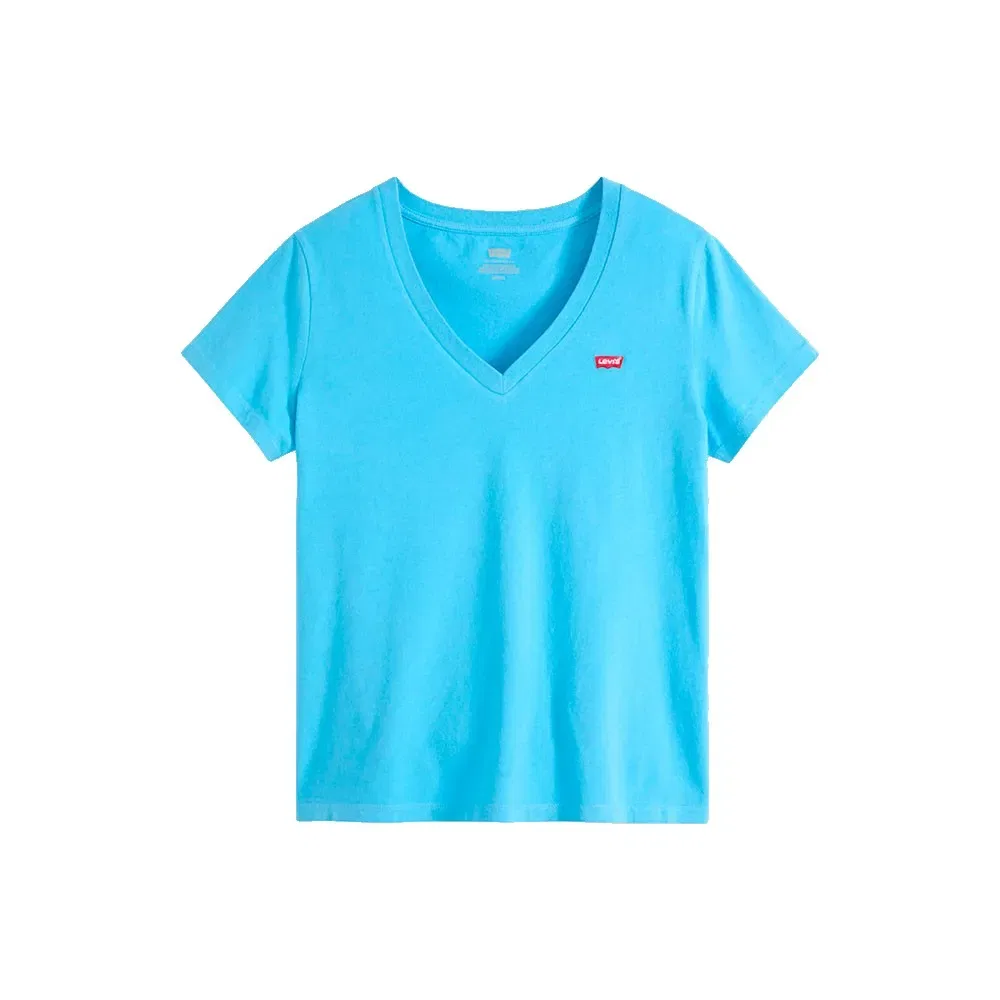 Женская футболка с v-образным вырезом и коротким рукавом Levi's, Blue — фото 3