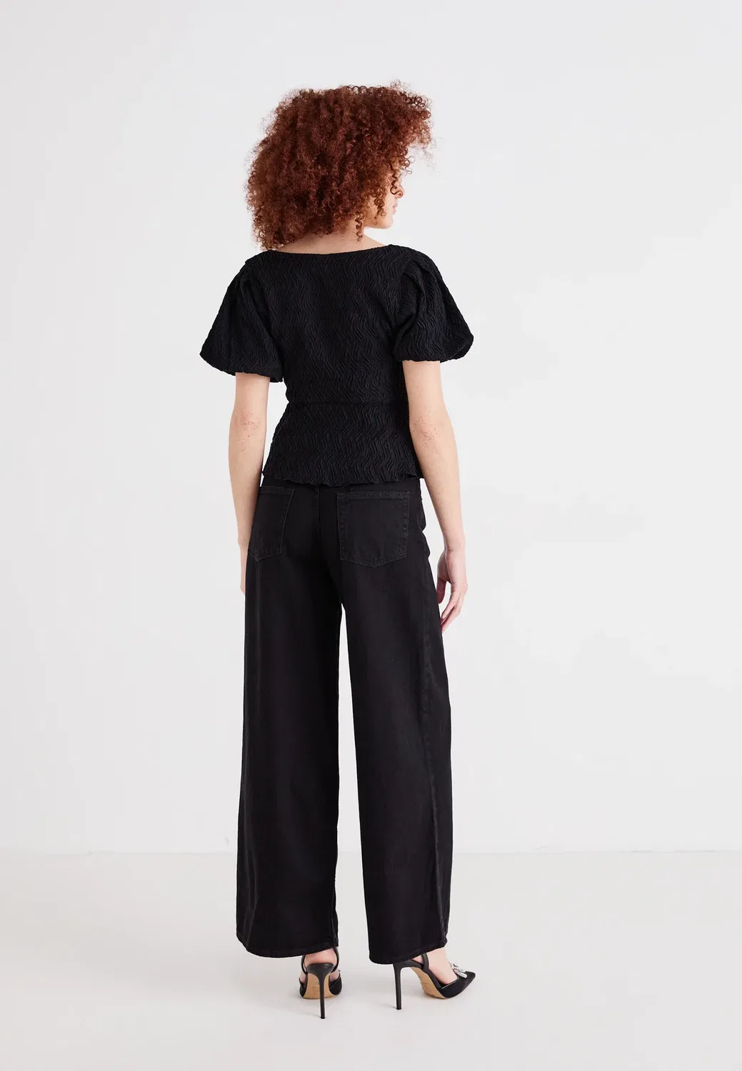 Свободный беккер - широкие штанины Gap, Black Wash — фото 3