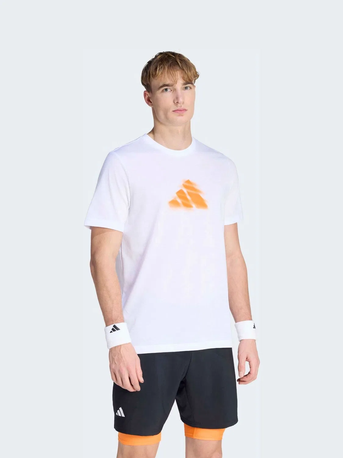 Футболка с графическим принтом Clay adidas, белый