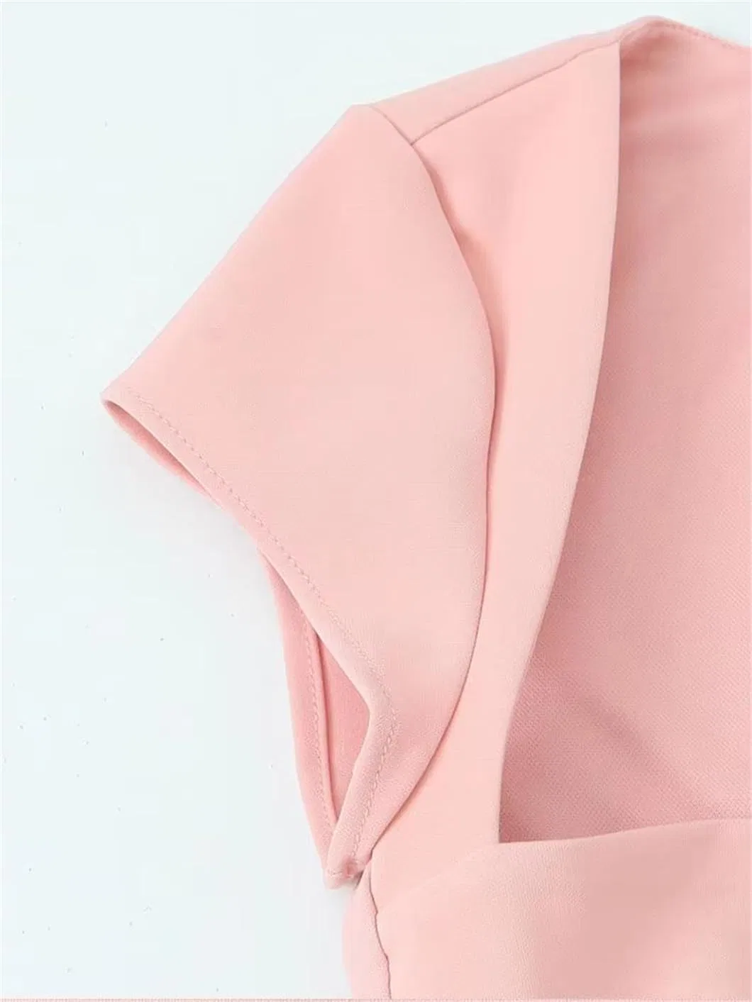 Женское платье миди с квадратным вырезом Generic, Pink — фото 4