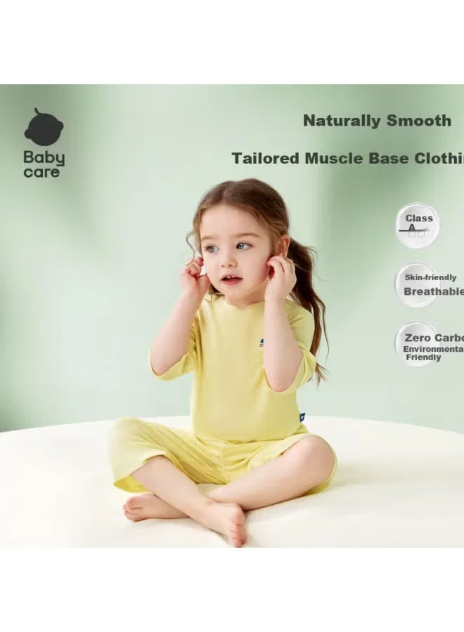 Комплект детской домашней одежды тонкий с длинным рукавом Babycare, персиковый