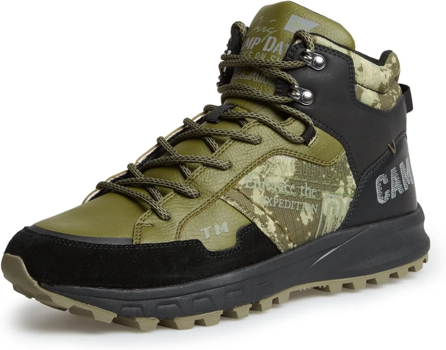 Мужские высокие походные кроссовки CAMP DAVID, Khaki Camouflage