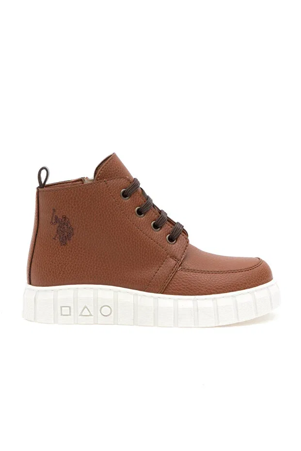 Детские ботинки для мальчиков с принтом U.S. Polo Assn., Tan Color — фото 2