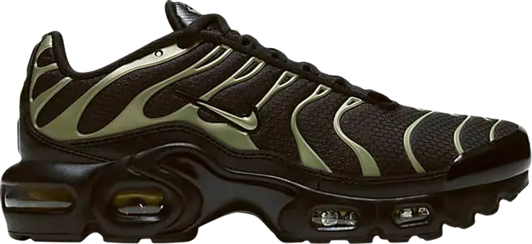

Кроссовки Nike Air Max Plus GS 'Black Metallic Gold', черный