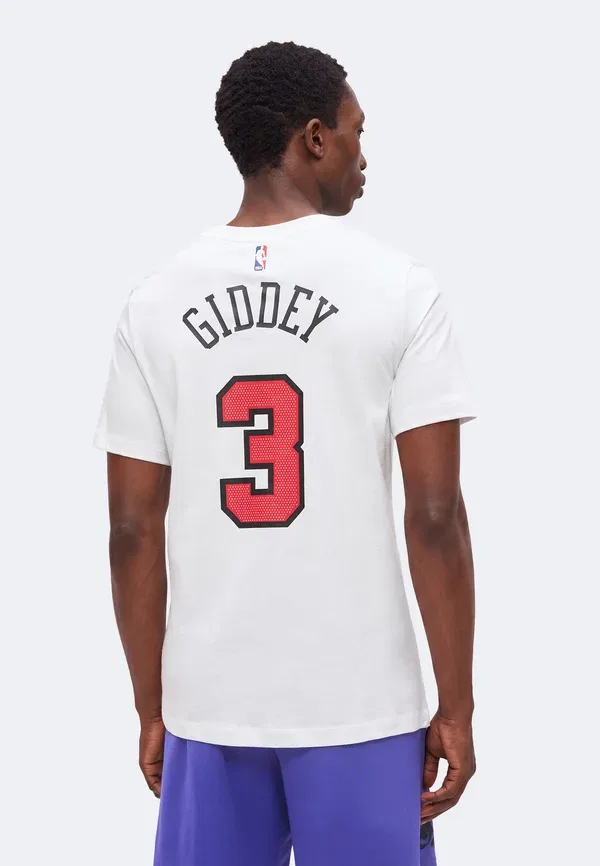 Футболка хлопковая Josh Giddey Chicago Bulls Nike Performance, White, белый — фото 3